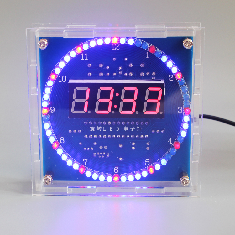 Electronics Repair School - DIY Rotating LED Electronic Digital Clock