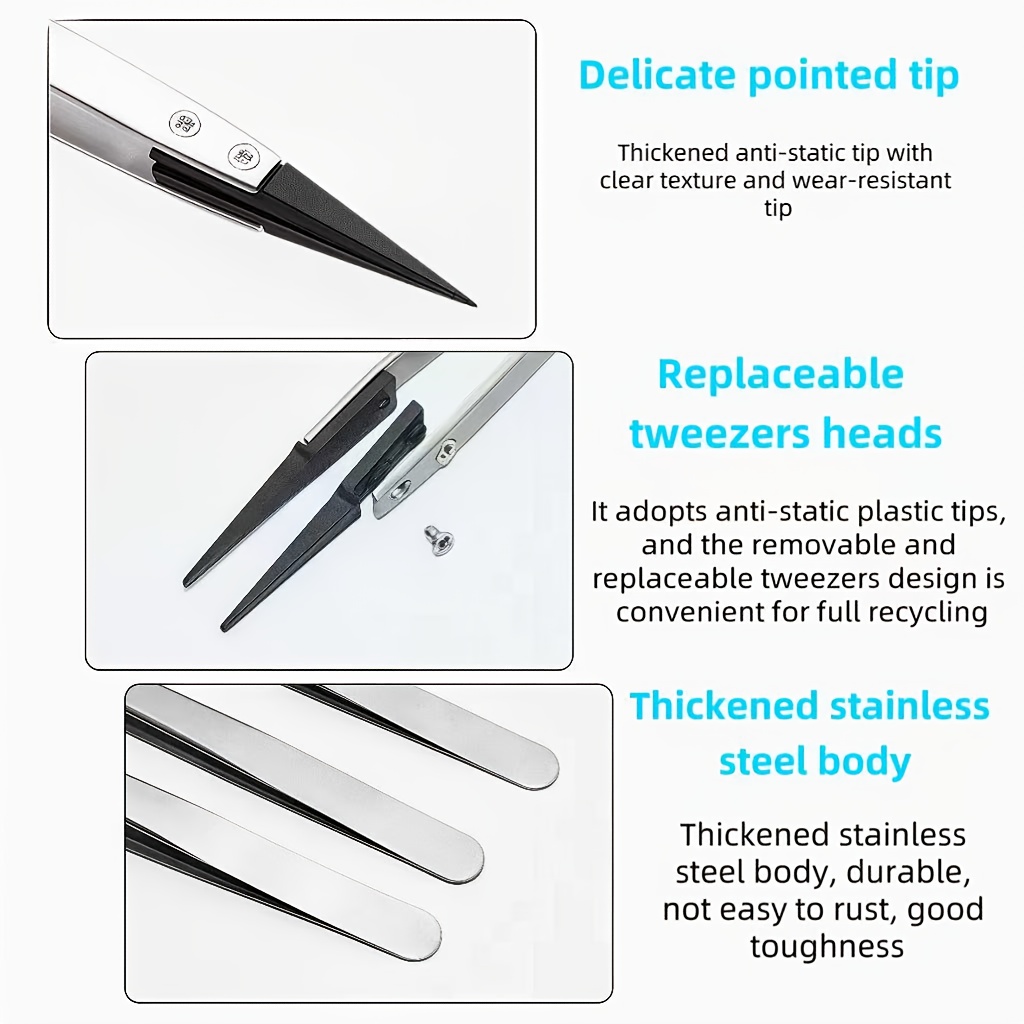 2pcs ESD-259 Anti-static Tweez - Electronics Repair Tools And Equipment 评论和价格