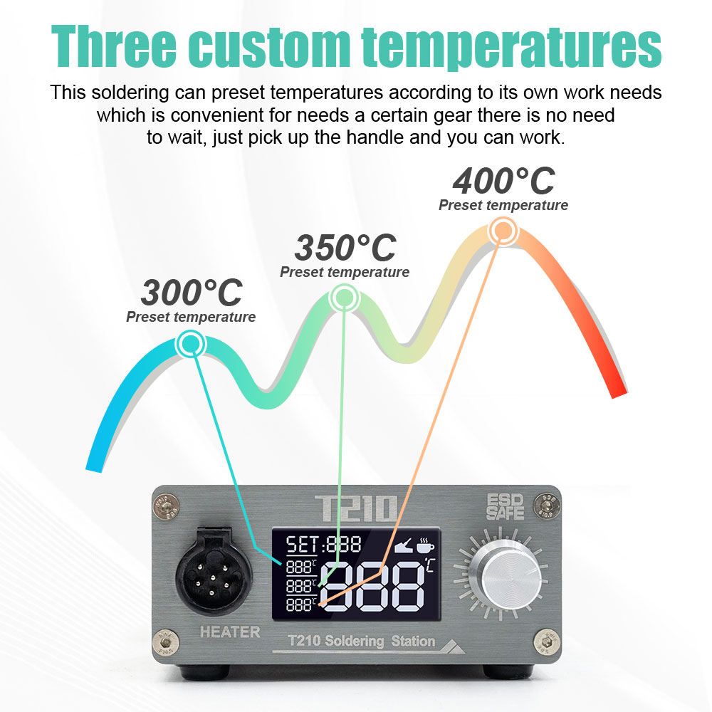 JCD T210 Smart Soldering Stati - Electronics Repair Tools And Equipment 评论和价格